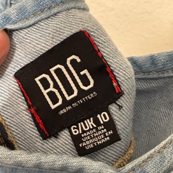 BDG Light Blue Denim Romper with Spaghetti Straps - Picture 2 of 3